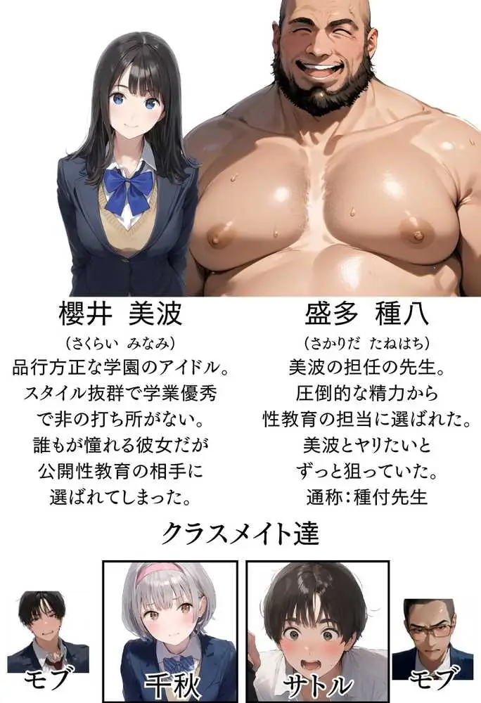 【熱血！種付け先生】少子化対策のため学園一の美少女が種付けおじさんに寝取られた件 - ページ23