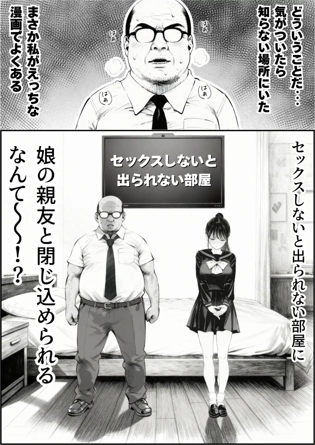 セックスしないと出られない部屋に娘の親友と閉じ込められたんだが・・・