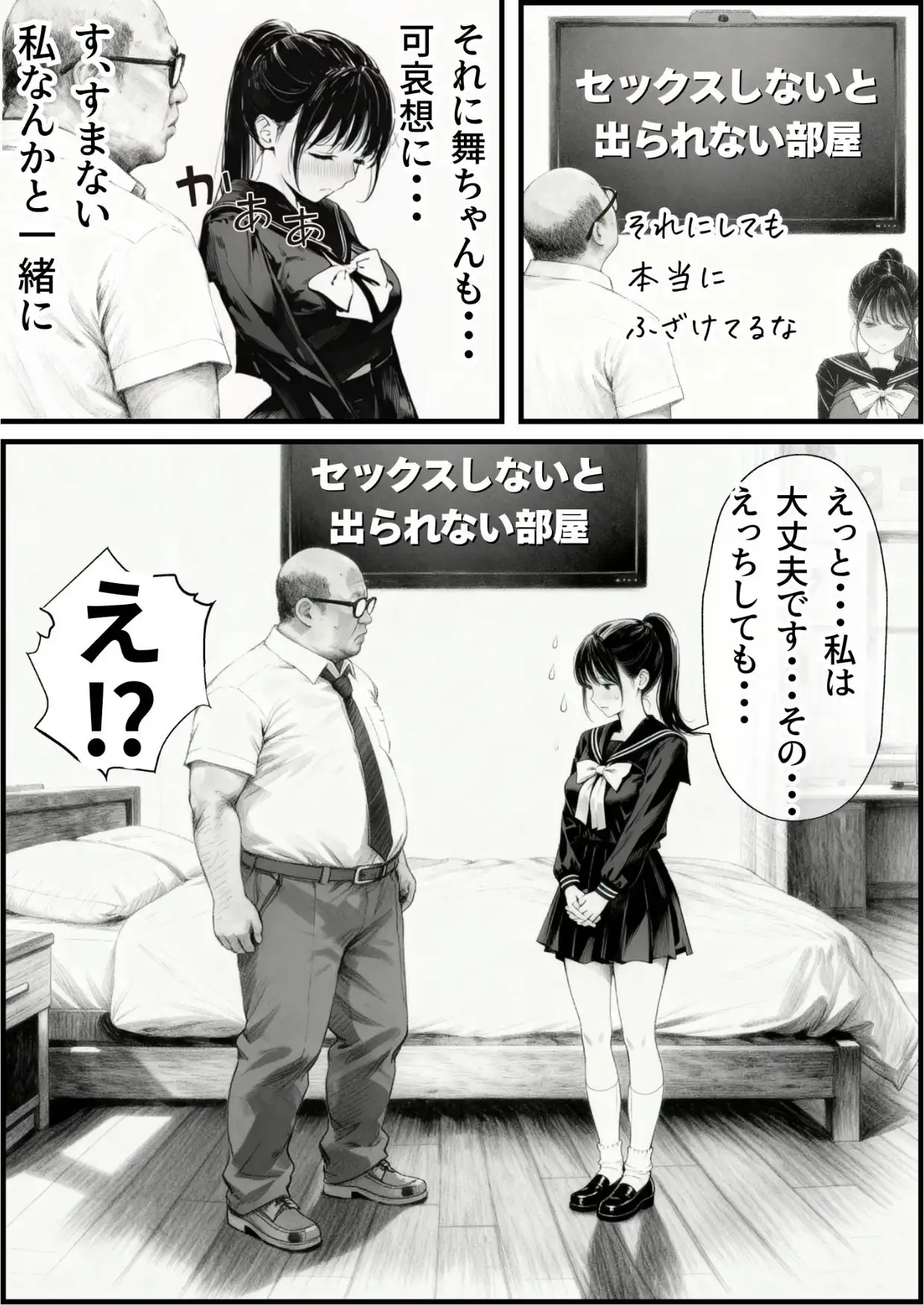 セックスしないと出られない部屋に娘の親友と閉じ込められたんだが・・・