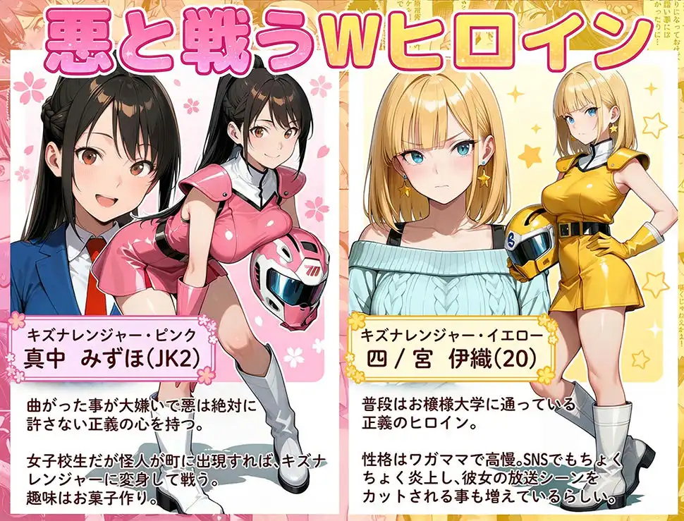 正義の戦隊ヒロイン！無限ハードSEXで戦えないほど快楽依存に調教され悪の組織に完堕ちする！・後編