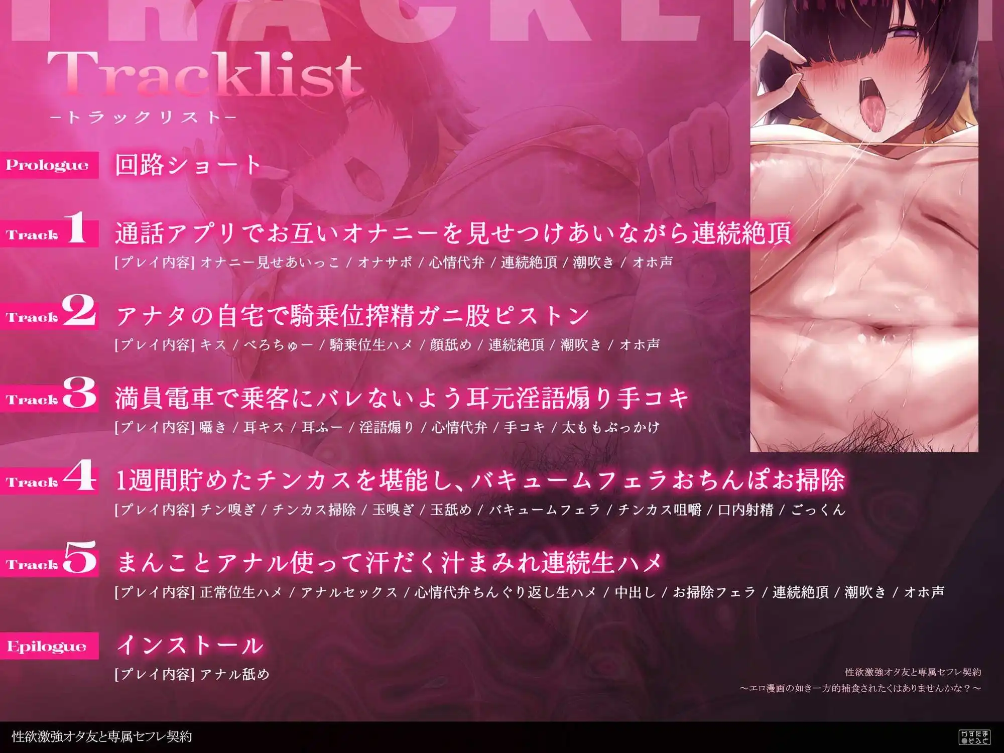 【ぬちゃぬちゃフォーリー/ドスケベ差分イラスト】性欲激強オタ友と専属セフレ契約〜エロ漫画の如きケダモノ交尾したくはありませんかな？〜【KU100】