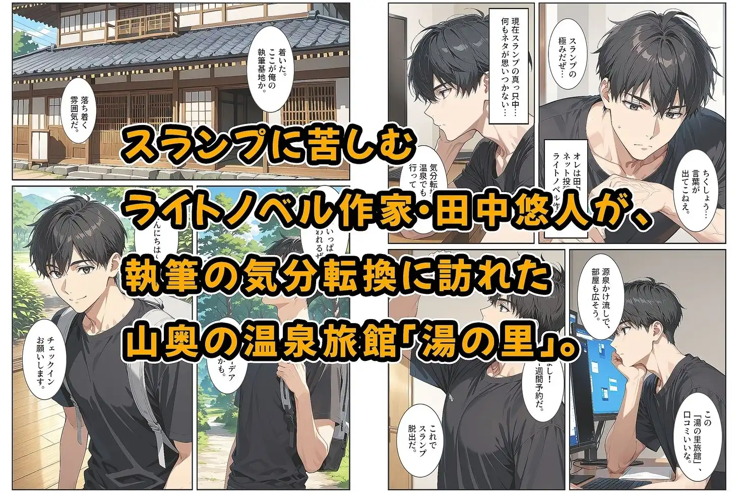 温泉宿の欲求不満な爆乳若女将は混浴露天風呂で孕ませ中出しセックスさせてくれました。