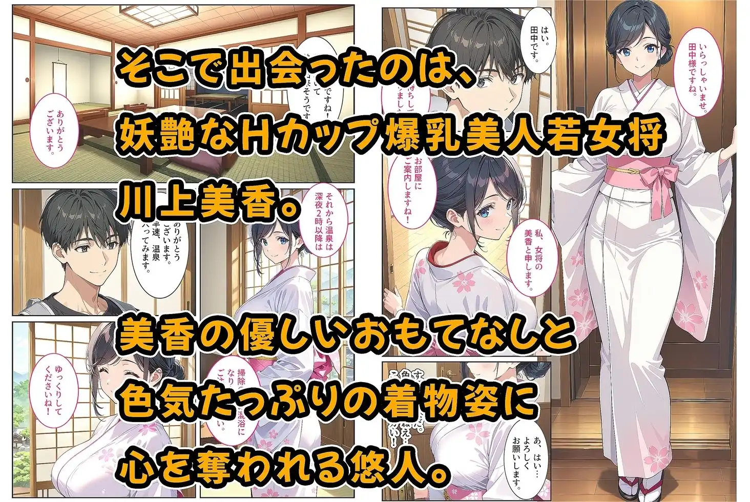 温泉宿の欲求不満な爆乳若女将は混浴露天風呂で孕ませ中出しセックスさせてくれました。