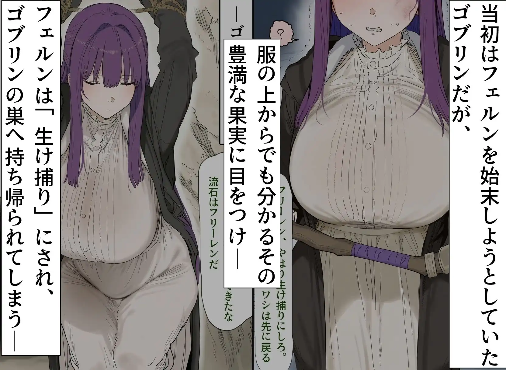 爆乳魔法使い、ゴブリンに堕ちる