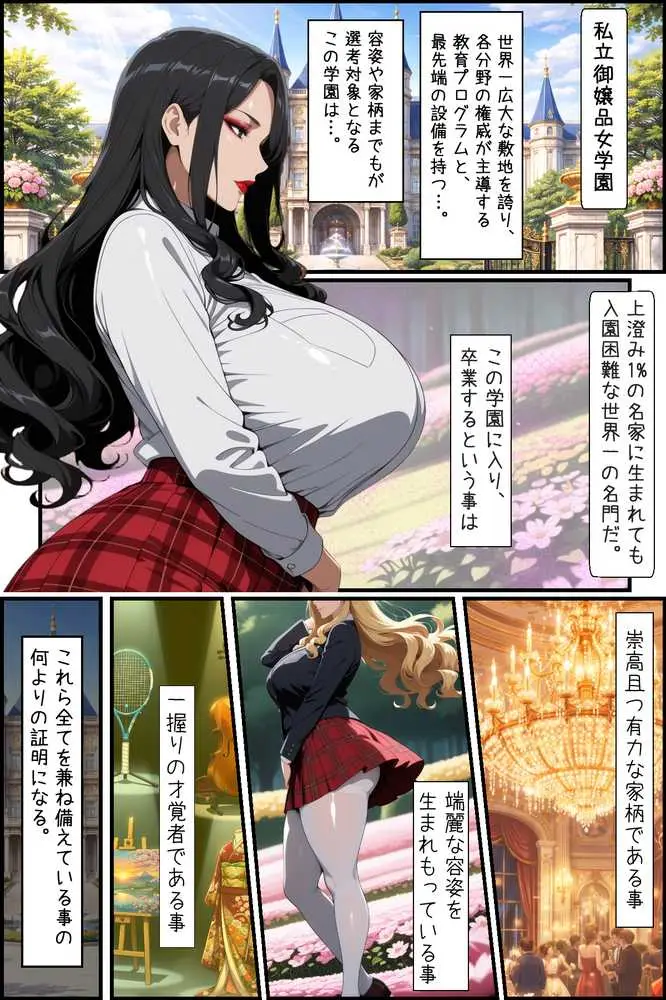 爆乳お嬢様もドスケベ熟女も特異体質で更生させる！学園長も先生もメイドも学園生も完堕ちさせてラブラブする話 - ページ01