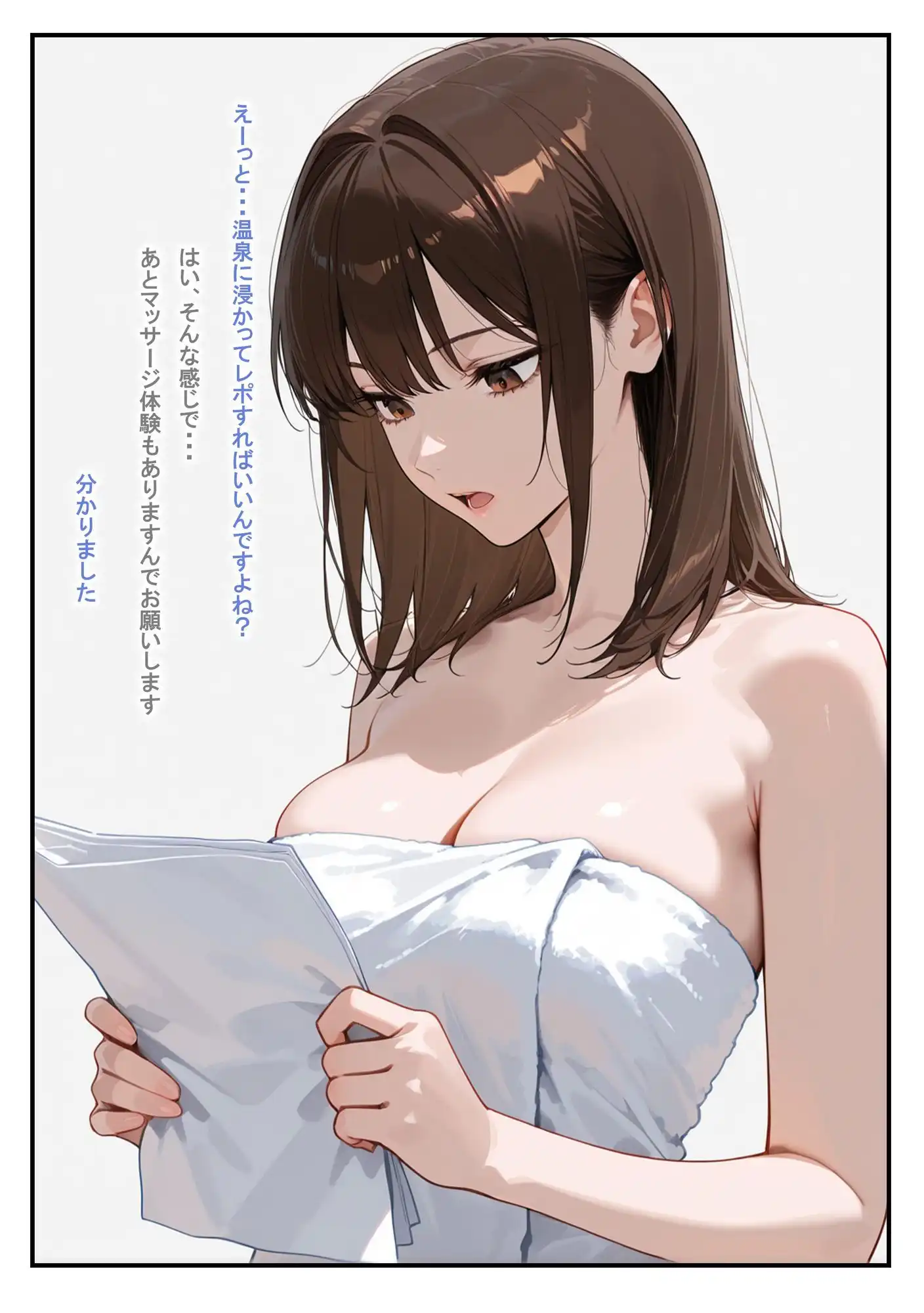 温泉ロケ、女子アナ、常識改変済。〜汗だくセックスマッサージ〜