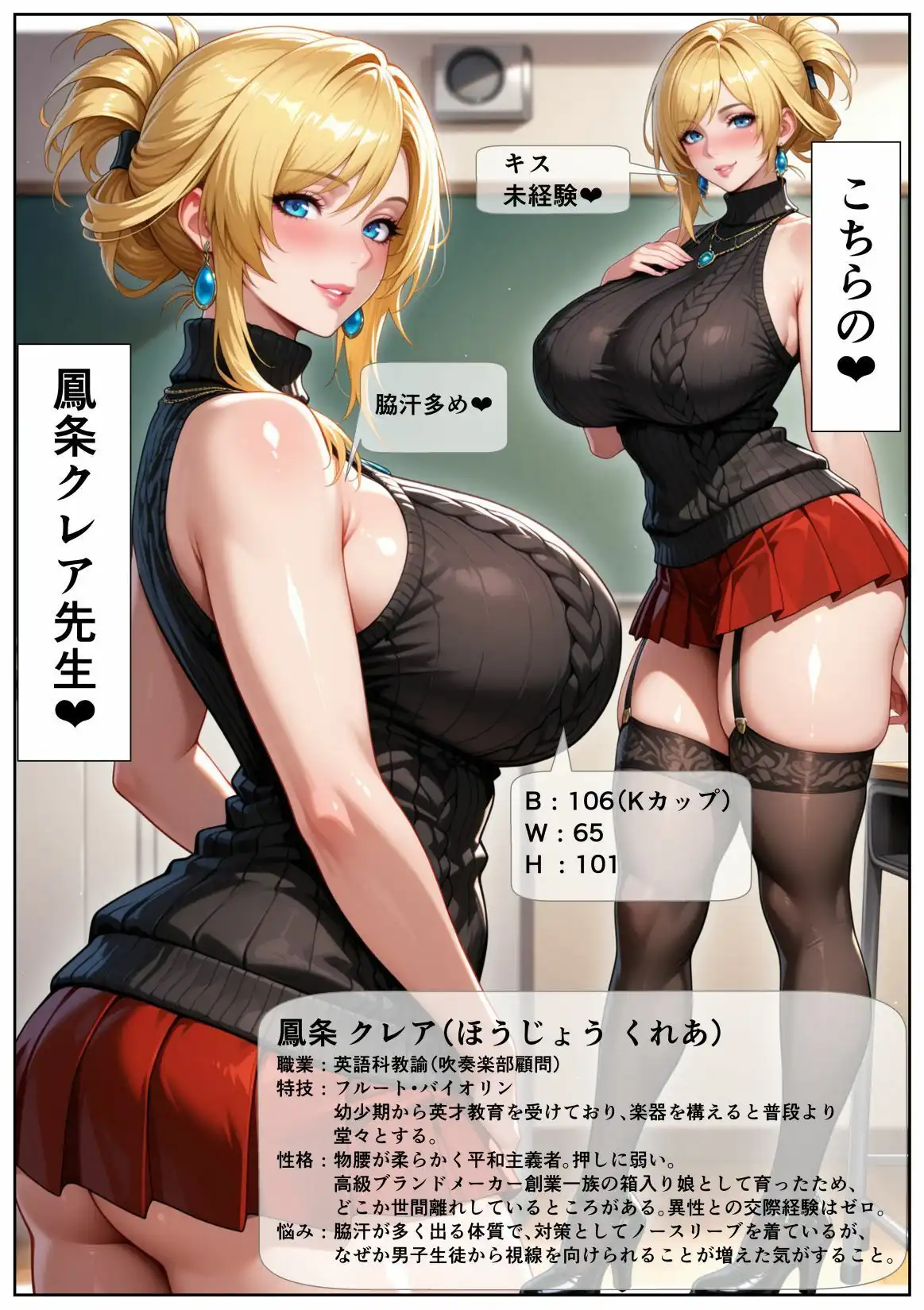 極上エロボディ先生を催●アプリで常識改変して自分専用のオナホにする話〜鳳条クレア先生編〜