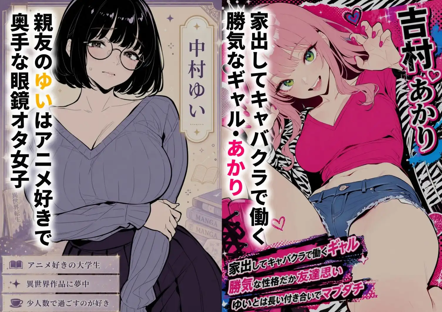 筋肉コスプレ男にハマったキャバ嬢ギャル  親友の地味オタ女子まで誘って3P堕ち